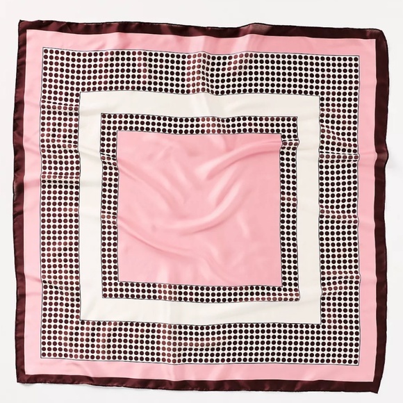 ANTHROPOLOGIE Large Satin Polka Dot Scarf - NWT ($40 Retail) - Picture 2 of 2